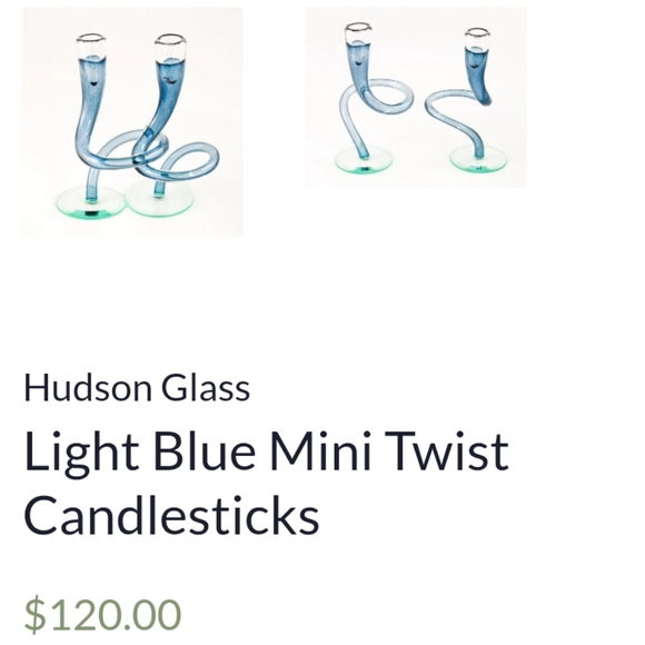 Hudson Glass Twist Candlestick - Picture 2 of 11